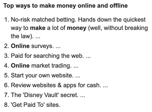 Ways of making money online