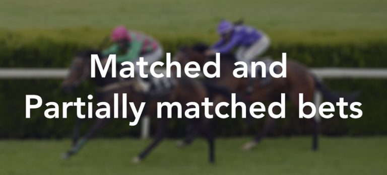 Partially matched bets